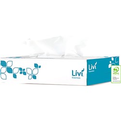 Livi Essentials Facial Tissues Premium Hypoallergenic 2 Ply 100 Sheets
