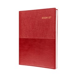 Collins Vanessa Financial Year Diary A5 Day To Page Red