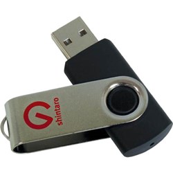 Shintaro 16GB Rotating Pocket Disk USB 3.2 Black