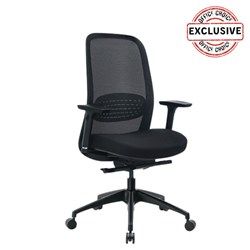 Buro Peninsula Ergonomic Office Chair With Arms Mesh Back And Fabric Seat