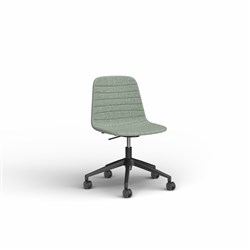 OLG Sofia Office Chair Gas Lift With Tilt Black Base Leaf Fabric Seat And Back