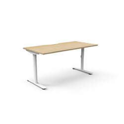 Rapidline Halo Static Single Sided Workstation 1500W x 750D x 730mmH Natural Oak/White