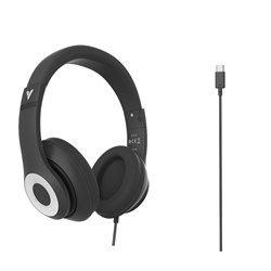Verbatim Classic Headset With USB-C Connectivity And In-line Microphone Black