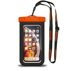 Seawag Elementproof Waterproof Phone Case Universal Fit Up To 6.9 Inch Black And Orange