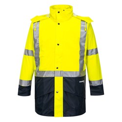 Huski Farmers Hi-Vis Contrast Jacket 2XL Yellow And Navy