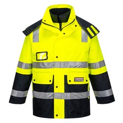 Huski Venture Hi-Vis 4-in-1 Contrast Jacket 4XL Yellow And Navy