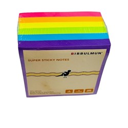 Bibbulmun Super Sticky Notes 101 x 101mm Neon Assorted Pack Of 6