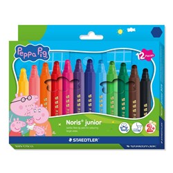 Staedtler Noris Junior Peppa Pig Fibre Tip Pen Broad 2.5mm Assorted Pack Of 12