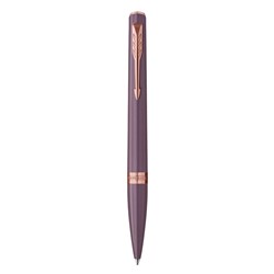 Parker Meridian Twist Ballpoint Pen Purple Barrel Pink Gold Trim Blue Refill