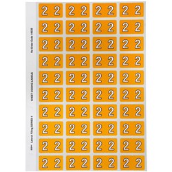 Avery Numeric Coding Label 2 Side Tab 25x42mm Orange Pack Of 240