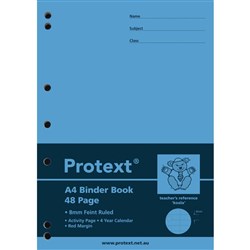 Protext Binder Book A4 7 Hole 8mm Ruled 70gsm 48 Page Koala