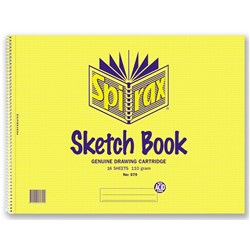 Spirax 579 Sketch Book Perforated 272 x 360mm 16 Sheets Side Opening