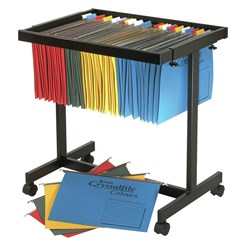 Crystalfile Suspension Filing Trolley Adjustable Black