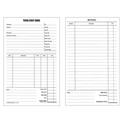 Zions Total Cost Cards System 125x205mm Pack of 100