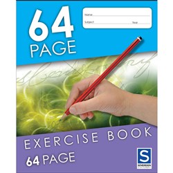 Sovereign Exercise Book 225x175mm 8mm Ruled 64 Page